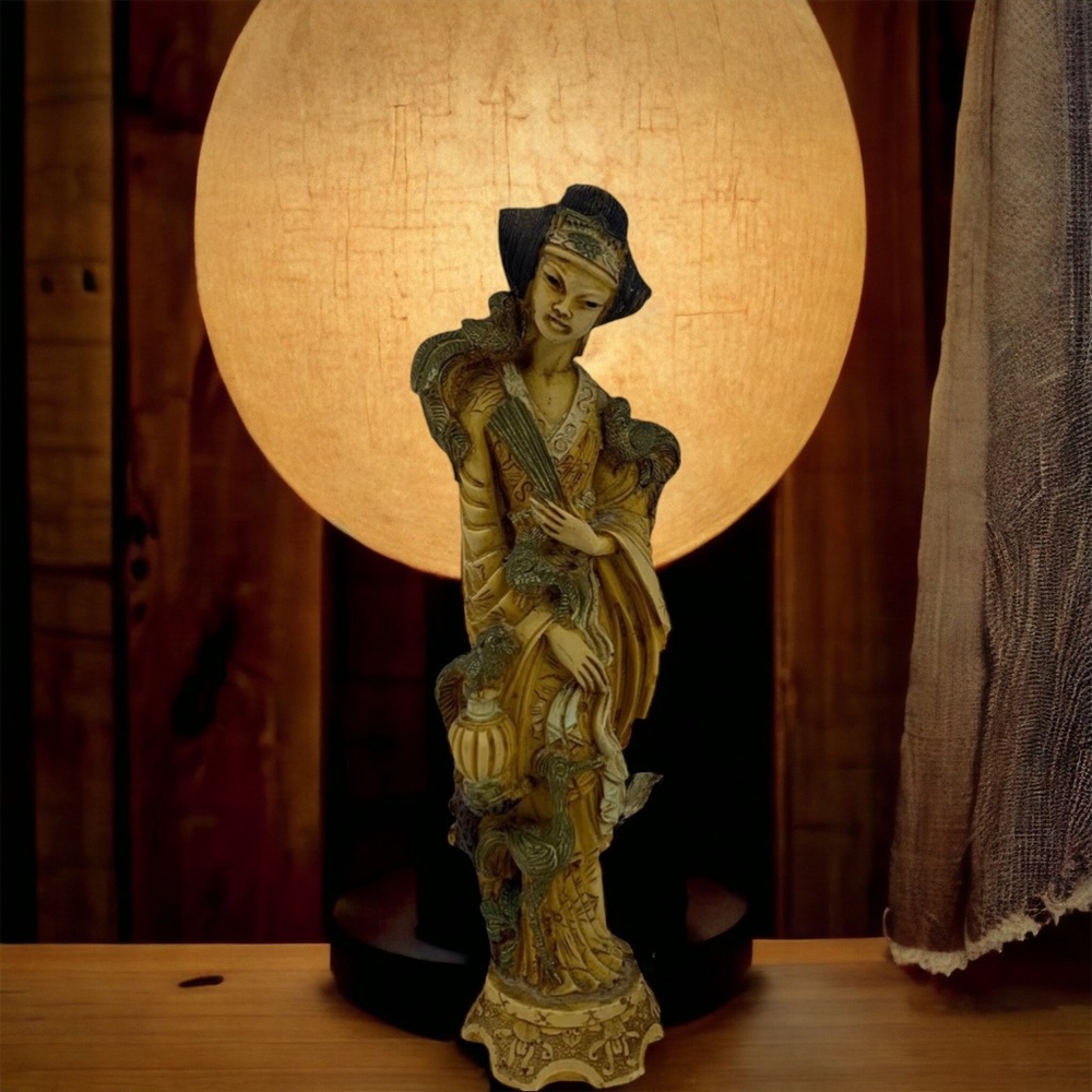 Vintage Oriental Faux Ivory Statuary of Good Luck